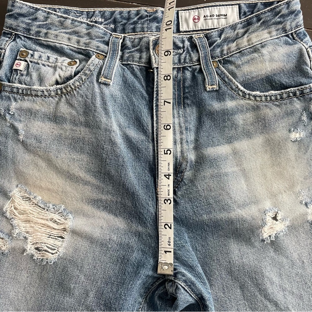 AG Adriano Goldschmied Women's Phoebe High Rise Tapered Leg Super Distressed 24 - Picture 7 of 11